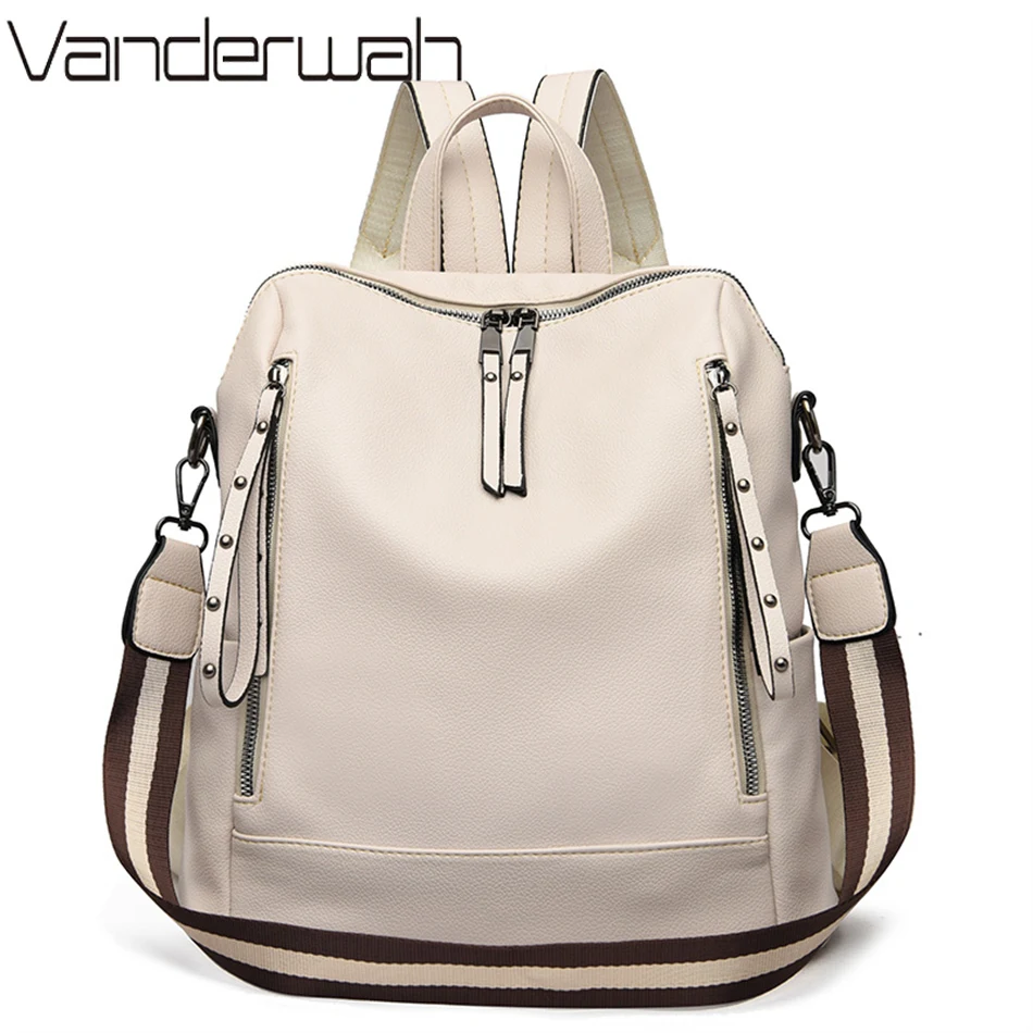 Luxury Bags Brands For Women - Mochila De cuero suave para estudiantes