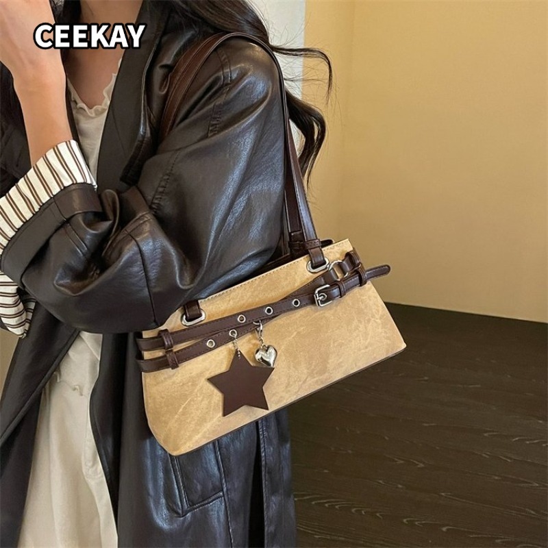 Saddle Bag Distressed - Bolso de mano para mujer CEEKAY,