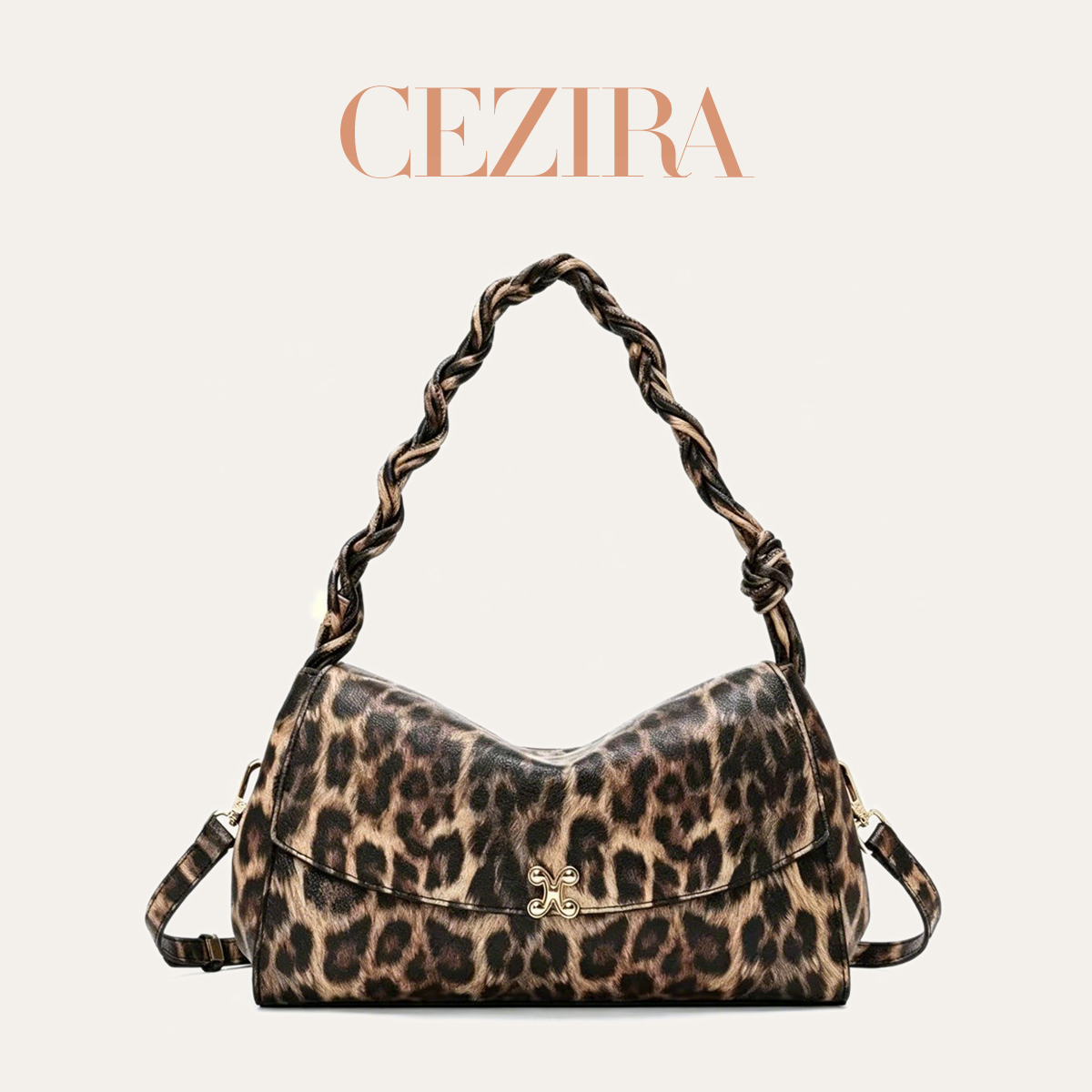 Luxury Bags Vegan Leather - Bolso de mano tipo hobo de