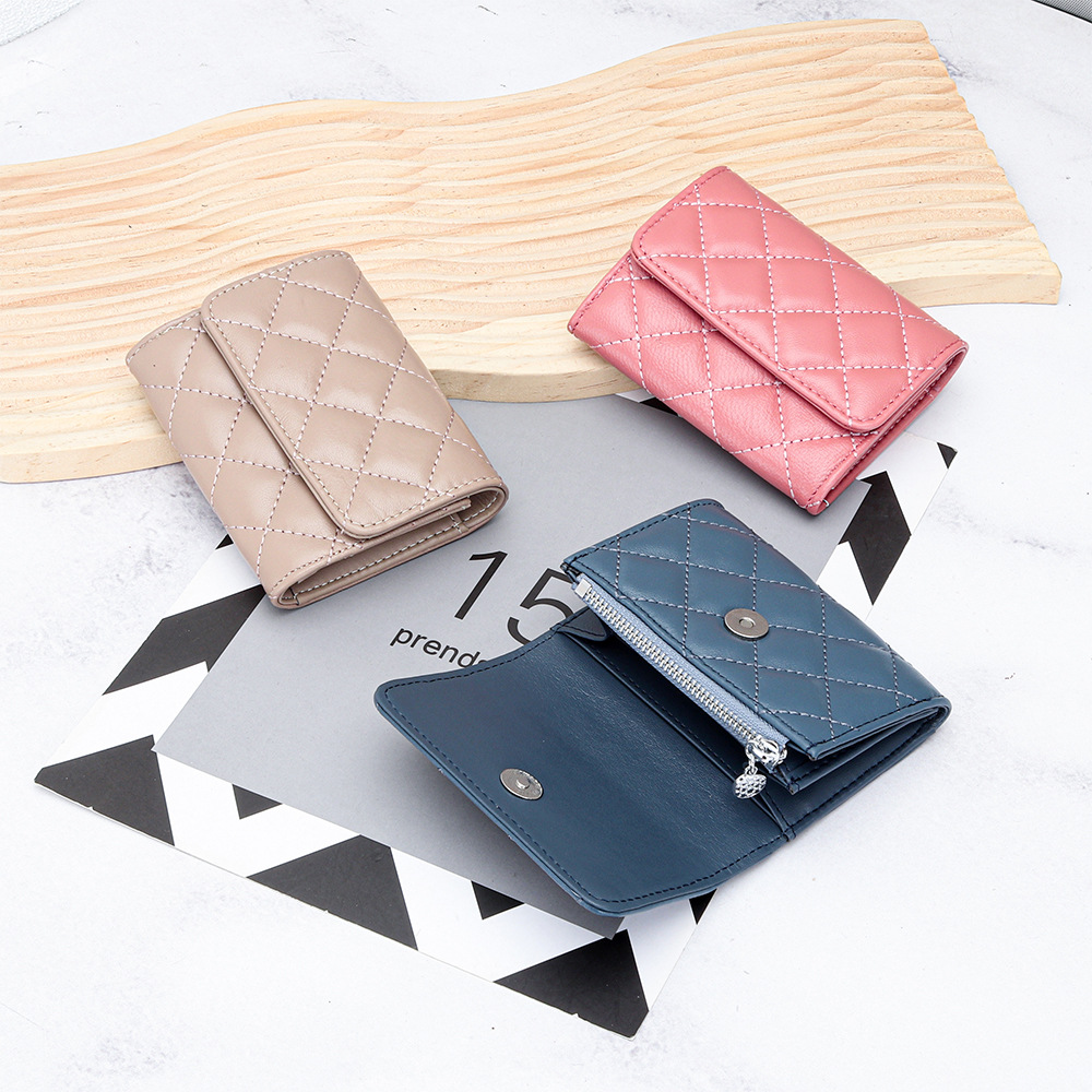 Luxury Quilted Bags - Tarjetero acolchado de piel de oveja