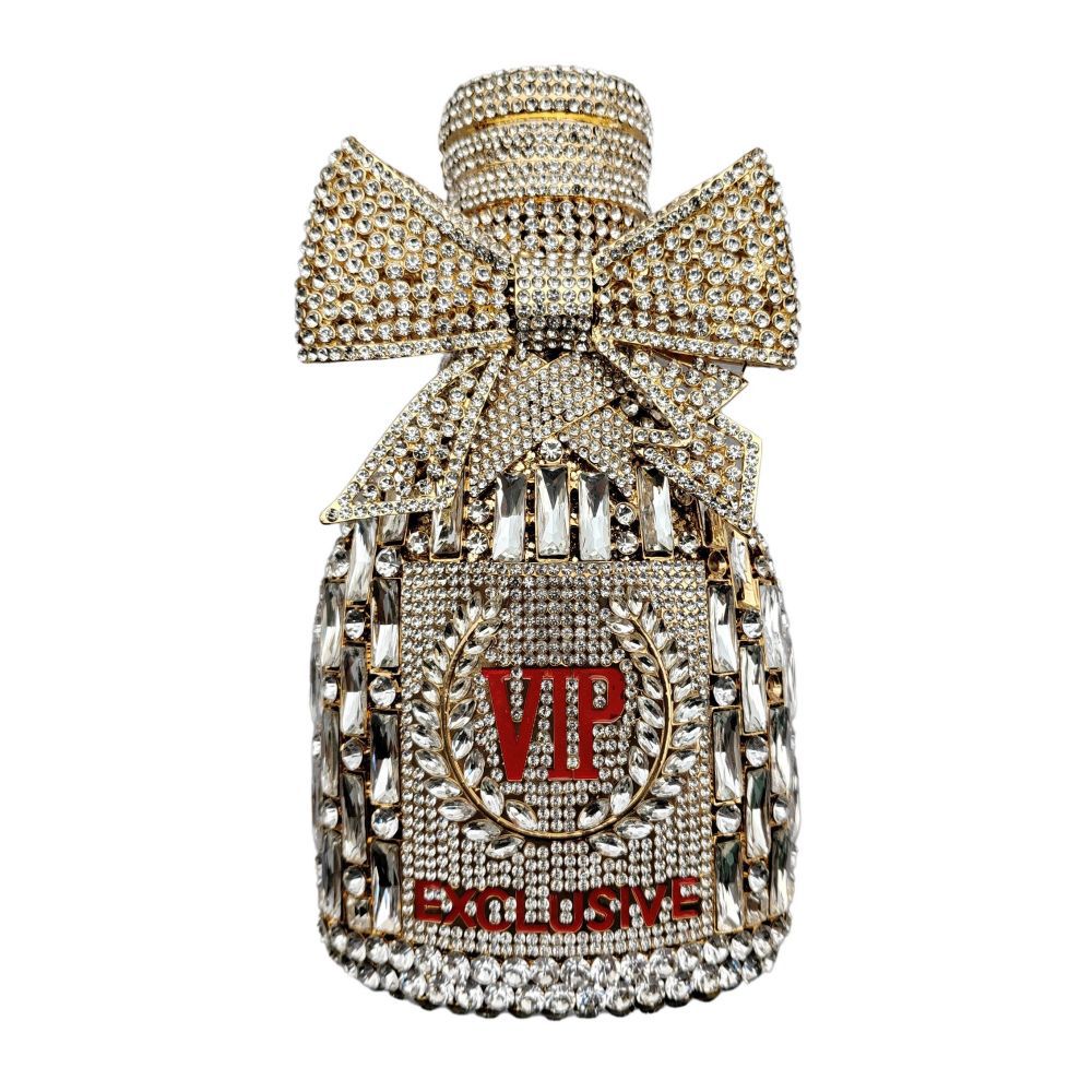 Botella de champán con lazo, b - Luxury Bags Affordable reseña y precio