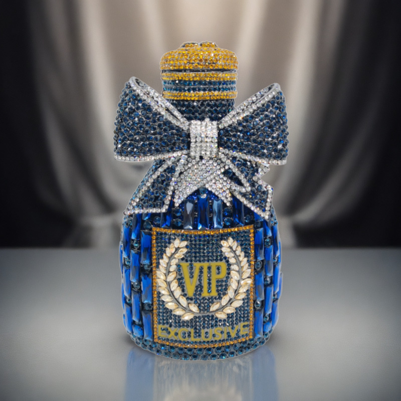 Botella de champán con lazo, b - Luxury Bags Affordable reseña y precio