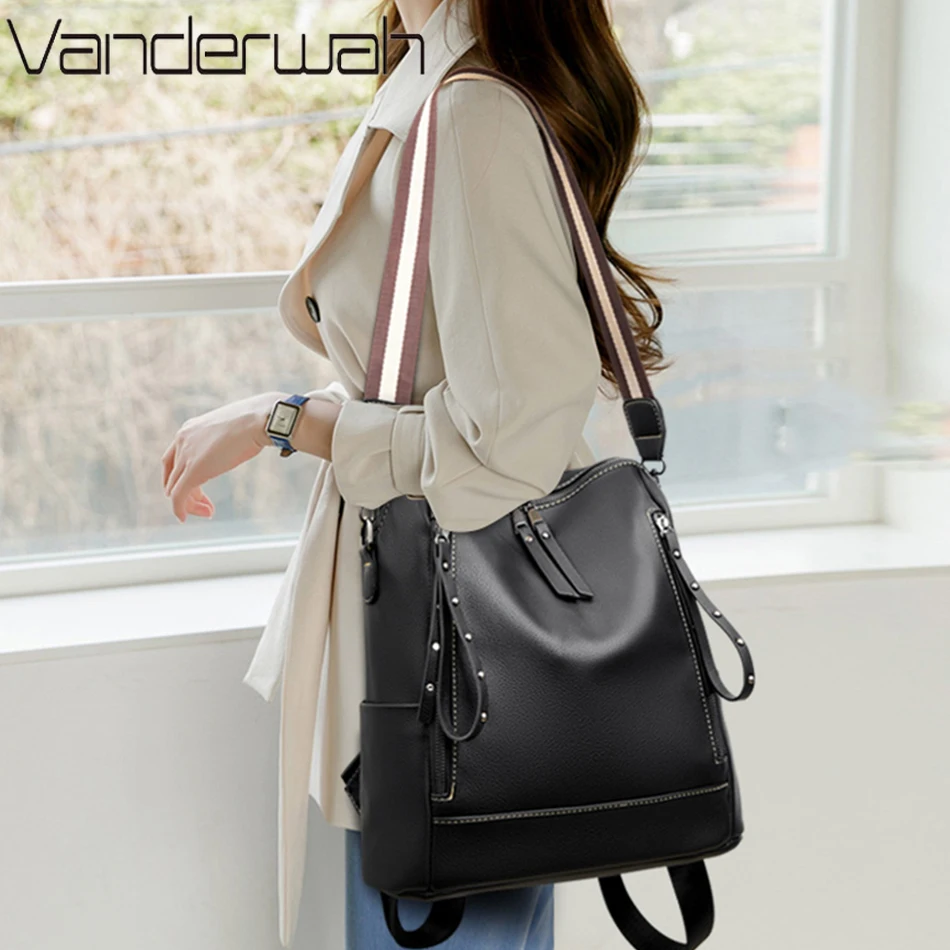 Mochila De cuero suave para es - Luxury Bags Brands For Women reseña y precio