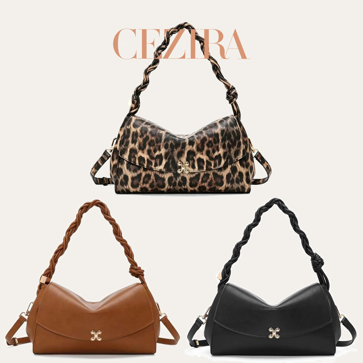 Bolso de mano tipo hobo de cue - Luxury Bags Vegan Leather reseña y precio