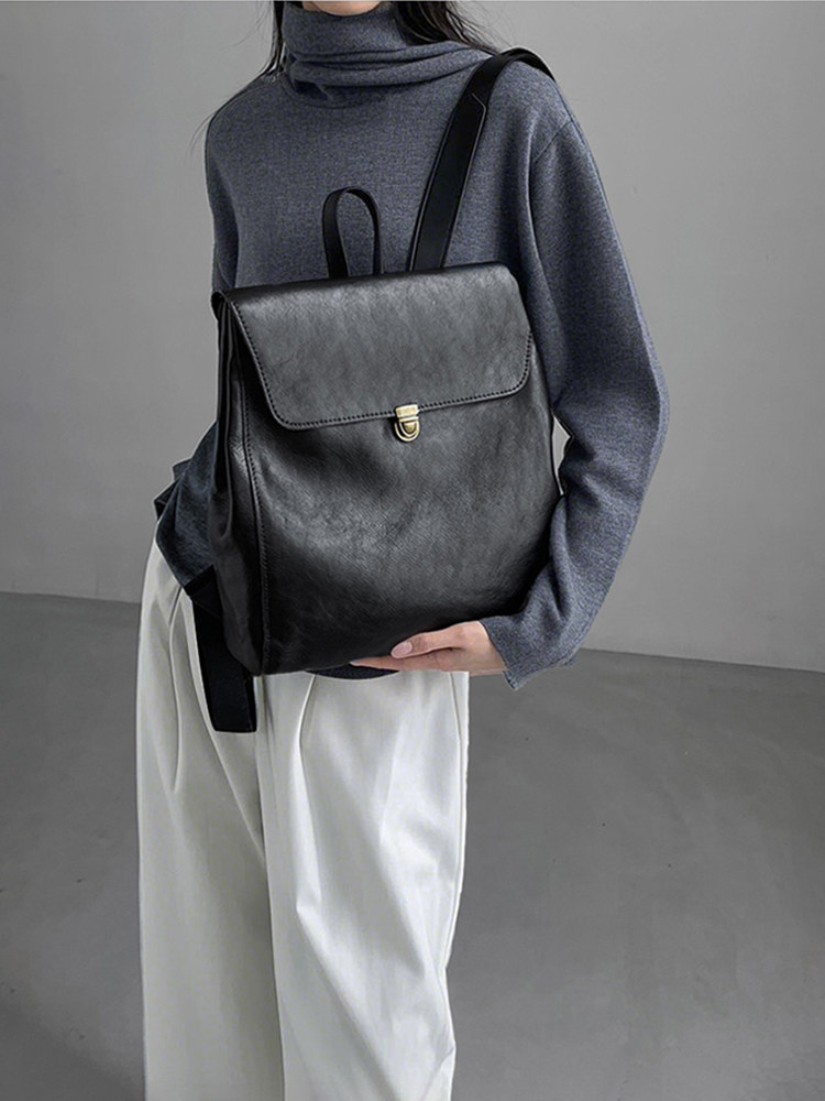 Mochila de cuero genuino de ma - Luxury Bags Brands For Women reseña y precio