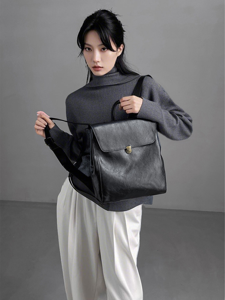 Mochila de cuero genuino de ma - Luxury Bags Brands For Women reseña y precio