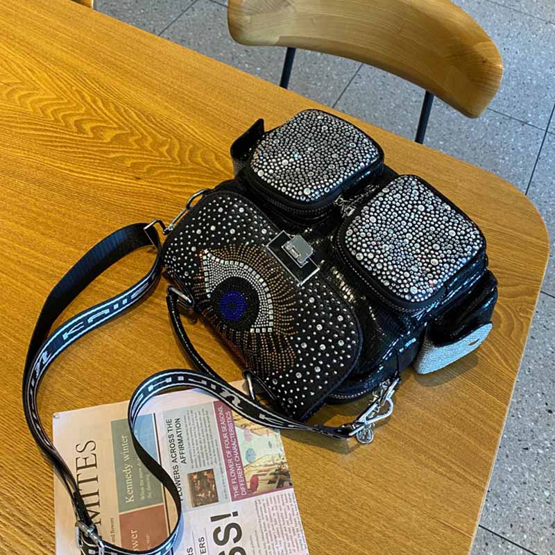 Mochila De Cuero PU con diaman - Luxury Bags Brands For Women reseña y precio