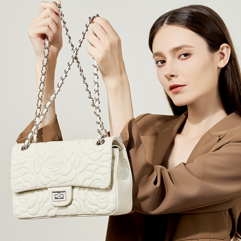Bolso de hombro de piel de cor - Luxury Quilted Bags reseña y precio