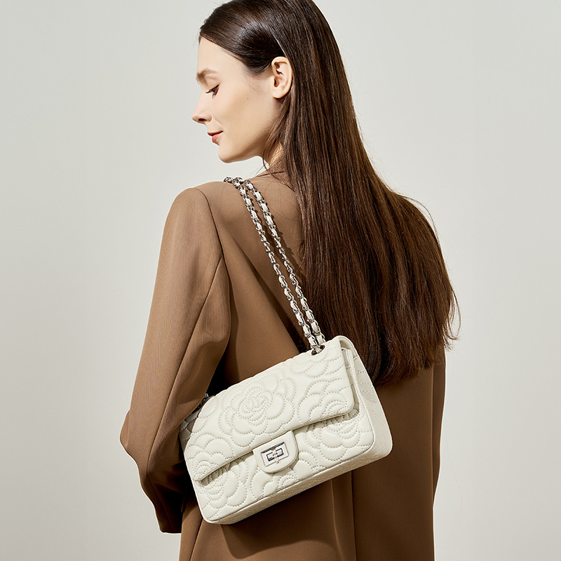 Bolso de hombro de piel de cor - Luxury Quilted Bags reseña y precio