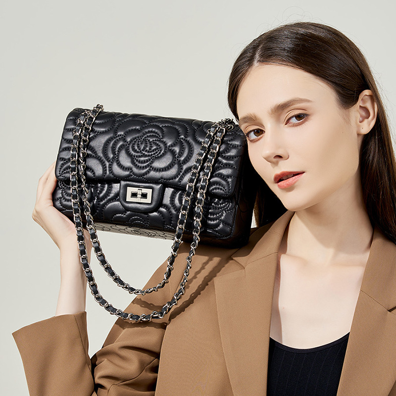 Bolso de hombro de piel de cor - Luxury Quilted Bags reseña y precio
